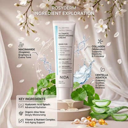 RosyDerm™ Multi-Action Rejuvenating Cream – Deep Hydration & Skin Repair
